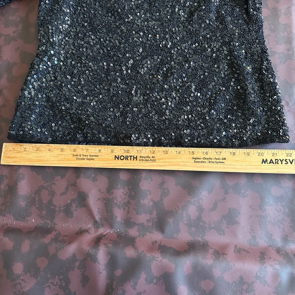 Laurence Kazar Black Sequin Blouse - Picture 8 of 8